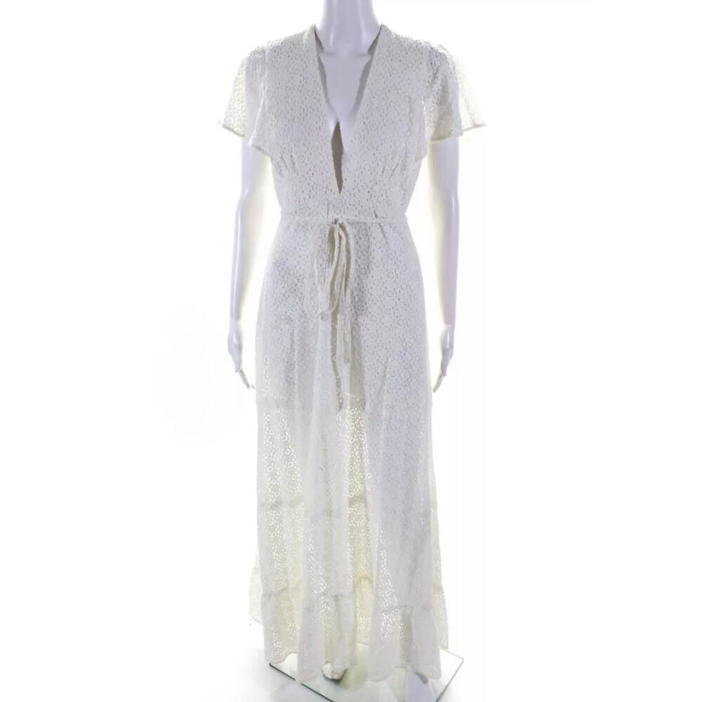 Reformation White Lace Maxi Dress Size 2